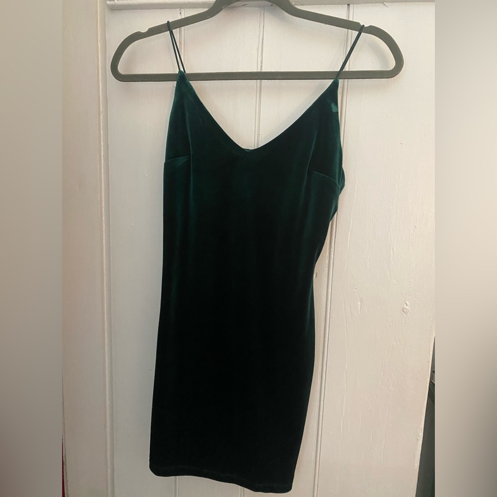 Green Velvet Dress